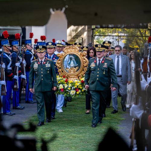 La Virgen de Suyapa en su primer recorrido militar